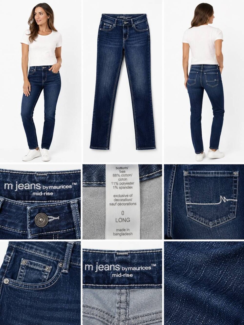 Maurices M Jeans Midrise 0 Long Skinny Blue Jeans